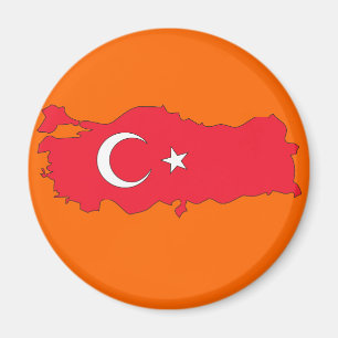 Die Türkei-Flaggenkarte Magnet