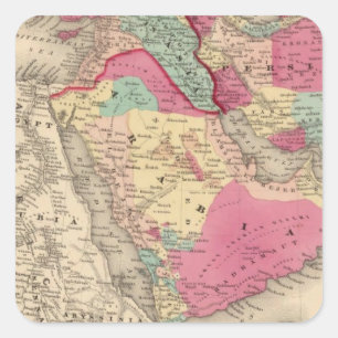 Die Türkei in Asien Persien Arabiaandc Quadratischer Aufkleber