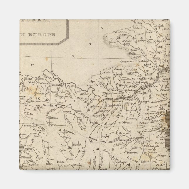 Die Türkei in Europa Karte von Arrowsmith Magnet (Vorne)