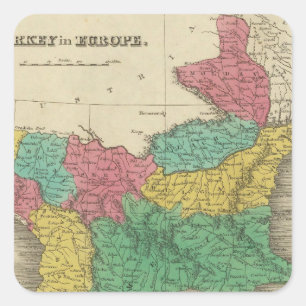 Die Türkei in Europa Quadratischer Aufkleber