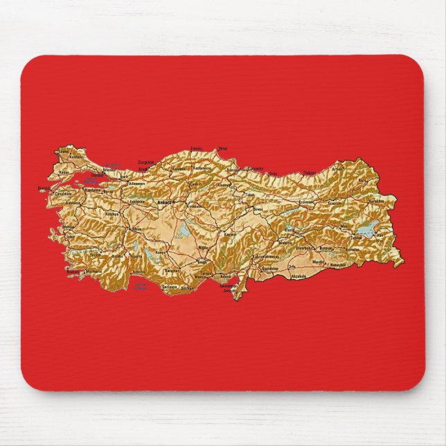 Die Türkei-Karte Mousepad (Vorne)