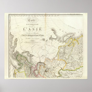 Die Türkei, Russland und Asien - Karte Poster