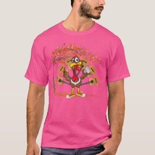 Die Türkei spielt Gitarre Herbst Herbstmapel Blätt T-Shirt
