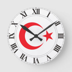 Die Türkei-Wappen Runde Wanduhr