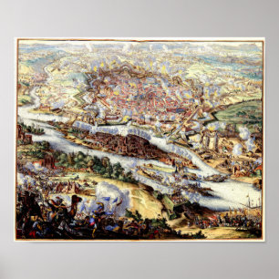 Die türkische Belagerung Wiens 1863 Poster