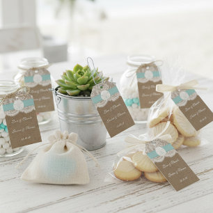 Die türkisfarbene Sand Dollar Beach Hochzeitskolle Geschenkanhänger