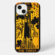 Die Turm Tarot Karte | Gold und Schwarz |