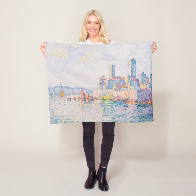 Die Türme von Antibes (von Paul Signac) Fleecedecke (Beispiel)