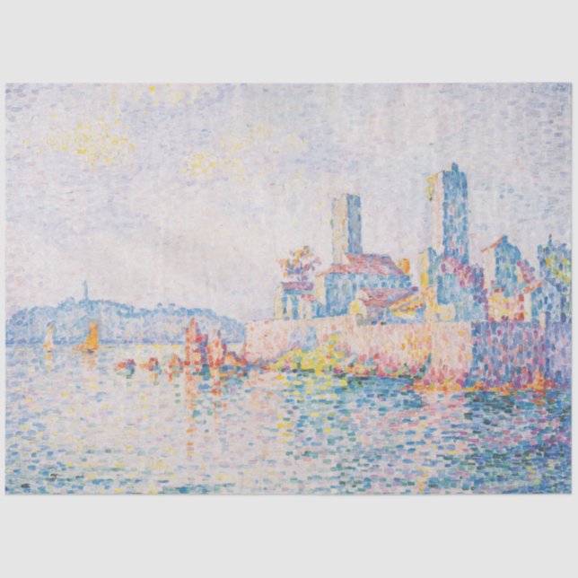 Die Türme von Antibes (von Paul Signac) Seidenpapier (Vorderseite)