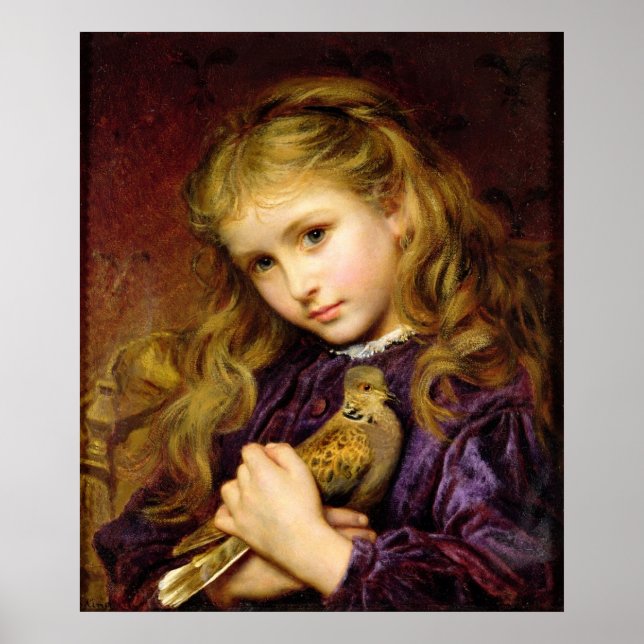 Die Turteltaube von Sophie Anderson Poster (Vorne)