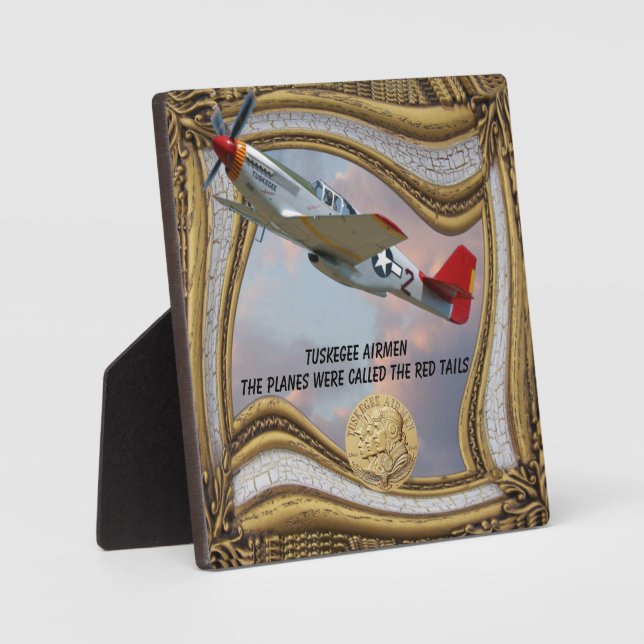 Die Tuskegee Airmen-RED-SCHWANZES Plaque Fotoplatte (Vorderseite)