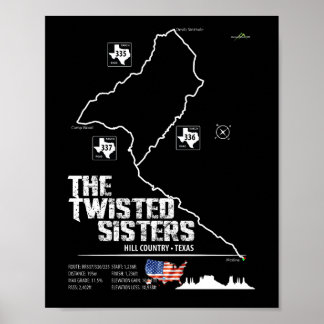 Die Twisted Sisters Texas USA Motorrad 02 Poster