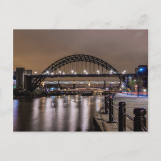 Die Tyne-Brücken in der Nacht Postkarte