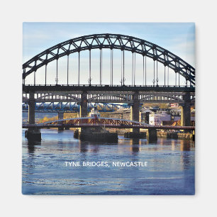 Die Tyne-Brücken, Newcastle upon Tyne, England Magnet