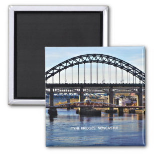 Die Tyne-Brücken, Newcastle upon Tyne, England Magnet