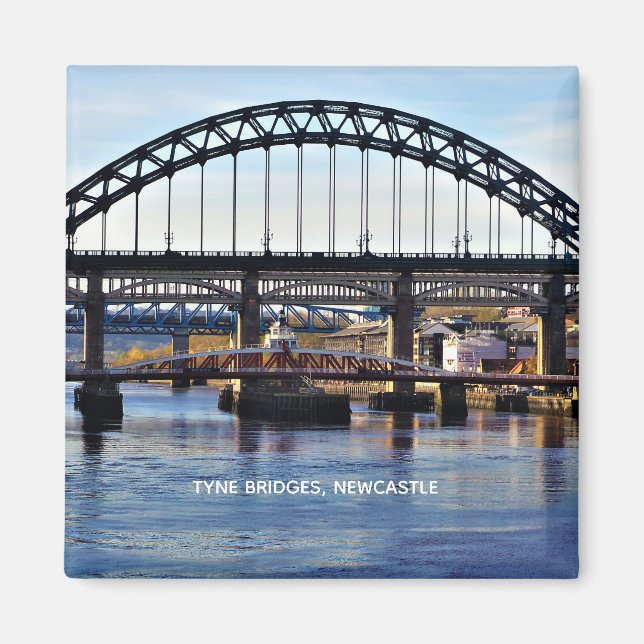 Die Tyne-Brücken, Newcastle upon Tyne, England Magnet (Vorne)