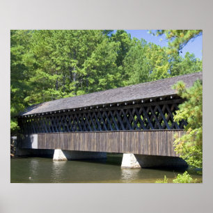 Die überdachte Brücke Stone Mountain bei Stone Poster