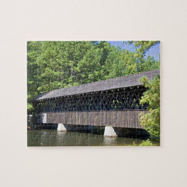 Die überdachte Brücke Stone Mountain bei Stone Puzzle (Horizontal)