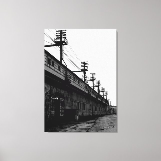 Die überholte amerikanische Industrie - industriel Leinwanddruck (Vorderseite)