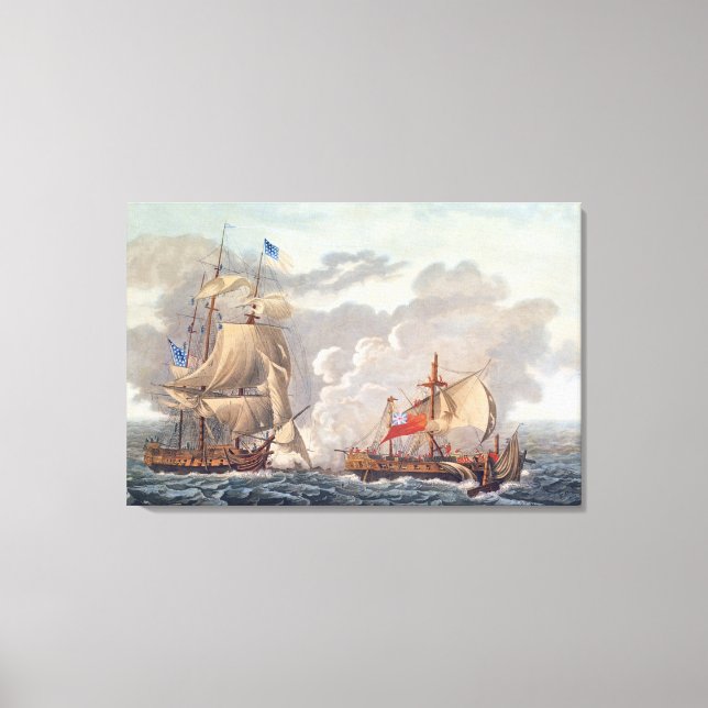 Die Übernahme des englischen Schiffes "The Java" Leinwanddruck (Vorderseite)