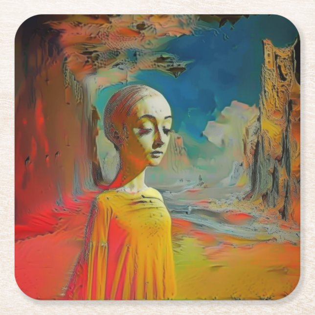 Die Überraschung Rechteckiger Pappuntersetzer (Vorderseite)