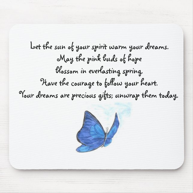 Die überzeugte Schmetterlings-Mausunterlage Mousepad (Vorne)