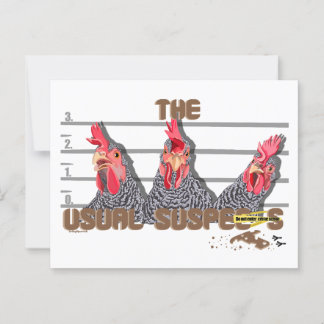 Die üblichen CHICKEN-Verdächtigen - Gesteinshühner Postkarte
