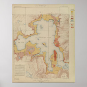 Die Ufer des Yellowstone Lake Poster