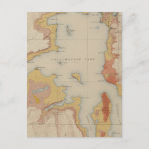 Die Ufer des Yellowstone Lake Postkarte