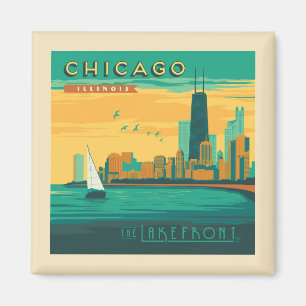 Die Uferpromenade   Chicago, Illinois Magnet