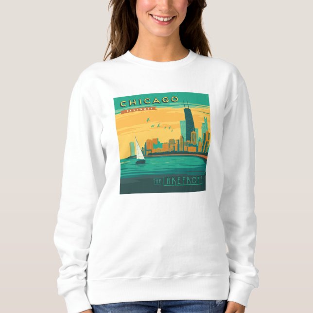 Die Uferpromenade | Chicago, Illinois Sweatshirt (Vorderseite)