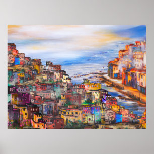 Die Uferpromenade Neapels, Servietten, Napoli, Sta Poster