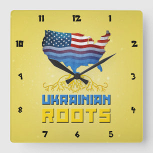 Die Uhr der amerikanischen ukrainischen Roots Wall