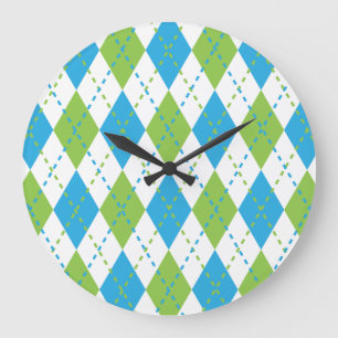 Die Uhr der blauen und grünen Raute