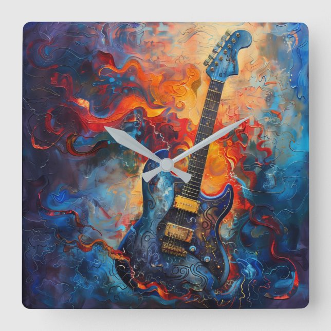 Die Uhr der elektrischen Gitarre (Vorderseite)
