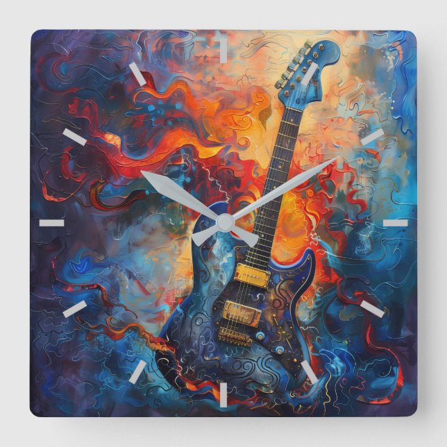 Die Uhr der elektrischen Gitarre (Vorderseite)