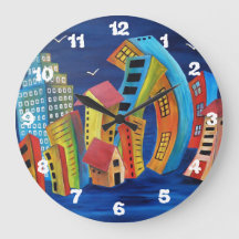 Die Uhr der schwebenden Stadt