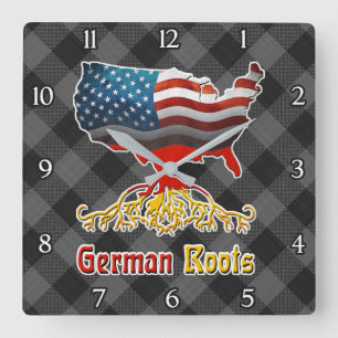 Die Uhr der Wall am amerikanischen Roots Square