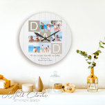 Die Uhr des Fotos des benutzerdefinierten rustikal<br><div class="desc">Geben Sie dem Vater die Gabe zeitloser Erinnerungen mit unserer herzerwärmenden Custom Rustic Vatertag Foto Wall Clock! Diese einzigartige Wanduhr verbindet charmante rustikale Ästhetik mit einer zutiefst persönlichen Touch und macht sie zu einem unvergesslichen Vatertag, den er über Jahre schätzen wird. Diese bezaubernde Uhr besticht durch eine wunderbar bedrängte Struktur,...</div>