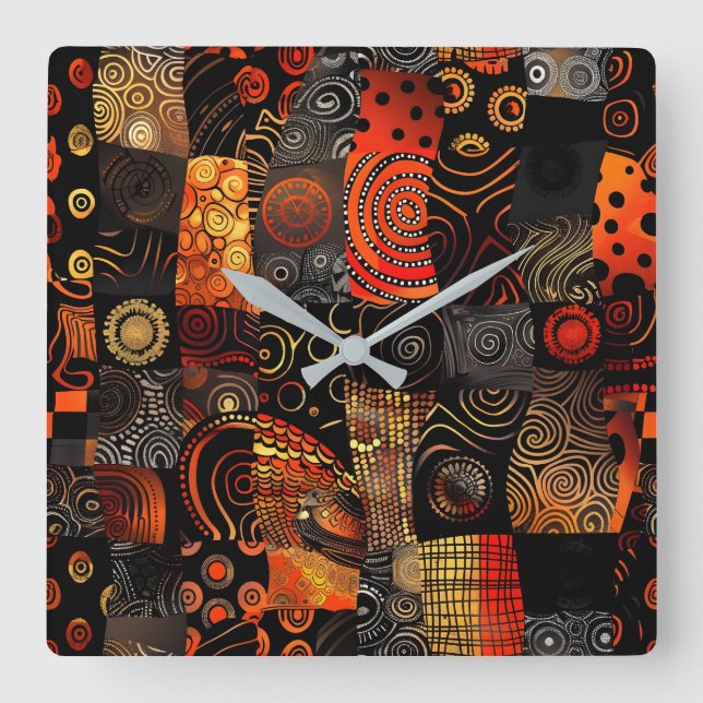 Die Uhr für afrikanische Stammesmuster (Vorderseite)