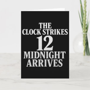 Die Uhr schlägt 12 Mitternacht kommt Meme  Karte