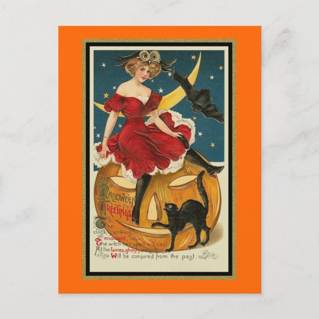 Die Uhr schlägt Mitternacht Postkarte (Vorderseite)