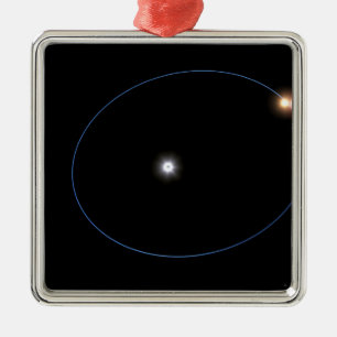 Die Uhrmacherbahn eines Triple-Star-Systems Silbernes Ornament