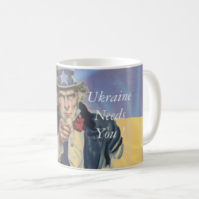 Die Ukraine braucht Sie ! Kaffeetasse (VorderseiteRechts)