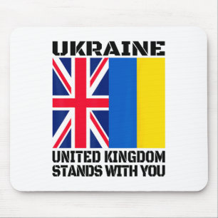 Die Ukraine Das Vereinigte Königreich steht hinter Mousepad