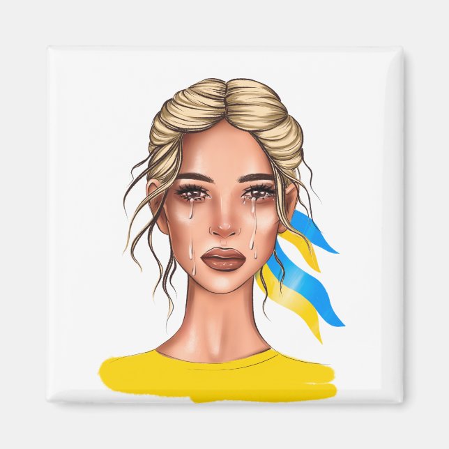 Die Ukraine stoppt den Krieg Blonde Magnet (Vorne)