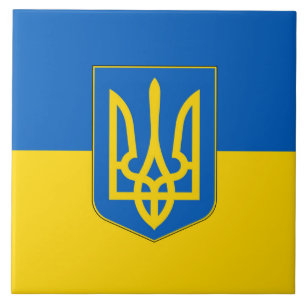 Die ukrainische Flagge Fliese
