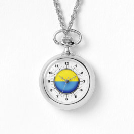 Die ukrainische Flagge Wraparound Silver Watch Armbanduhr