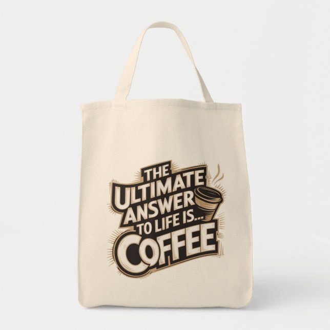 Die ultimative Antwort ist... Coffee Tragetasche (Vorne)
