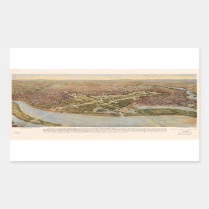 Die ultimative Washington D.C.-Karte (1915) Rechteckiger Aufkleber